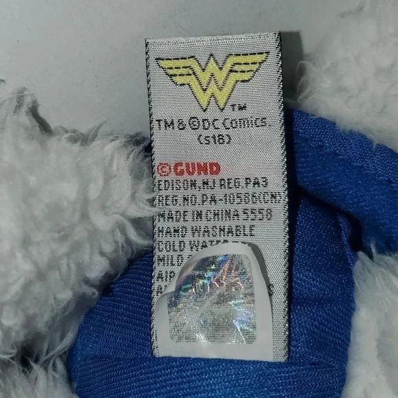 Gund DC Comics Wonder Woman Plush Teddy Bear White Stuffed Animal Toy - Picture 5 of 6